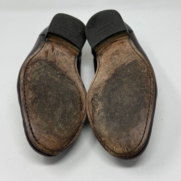 Allen Edmonds Modena Loafers Mens 9 EEE Wide Burgundy Leather Slip On Shoe Italy main image 4